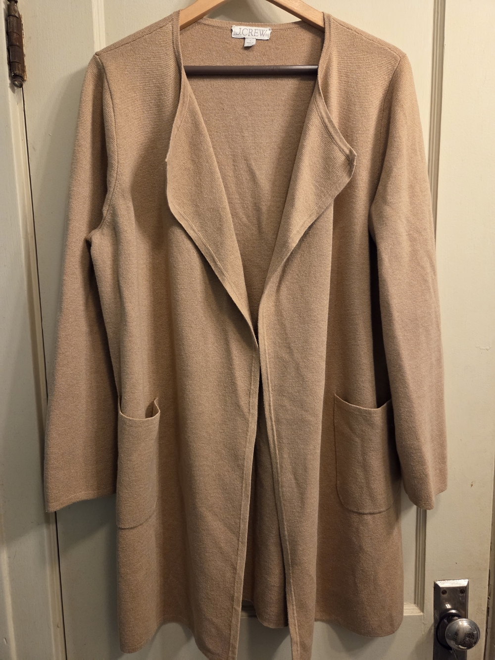 J. Crew Women's Camel Coatigan Sz L